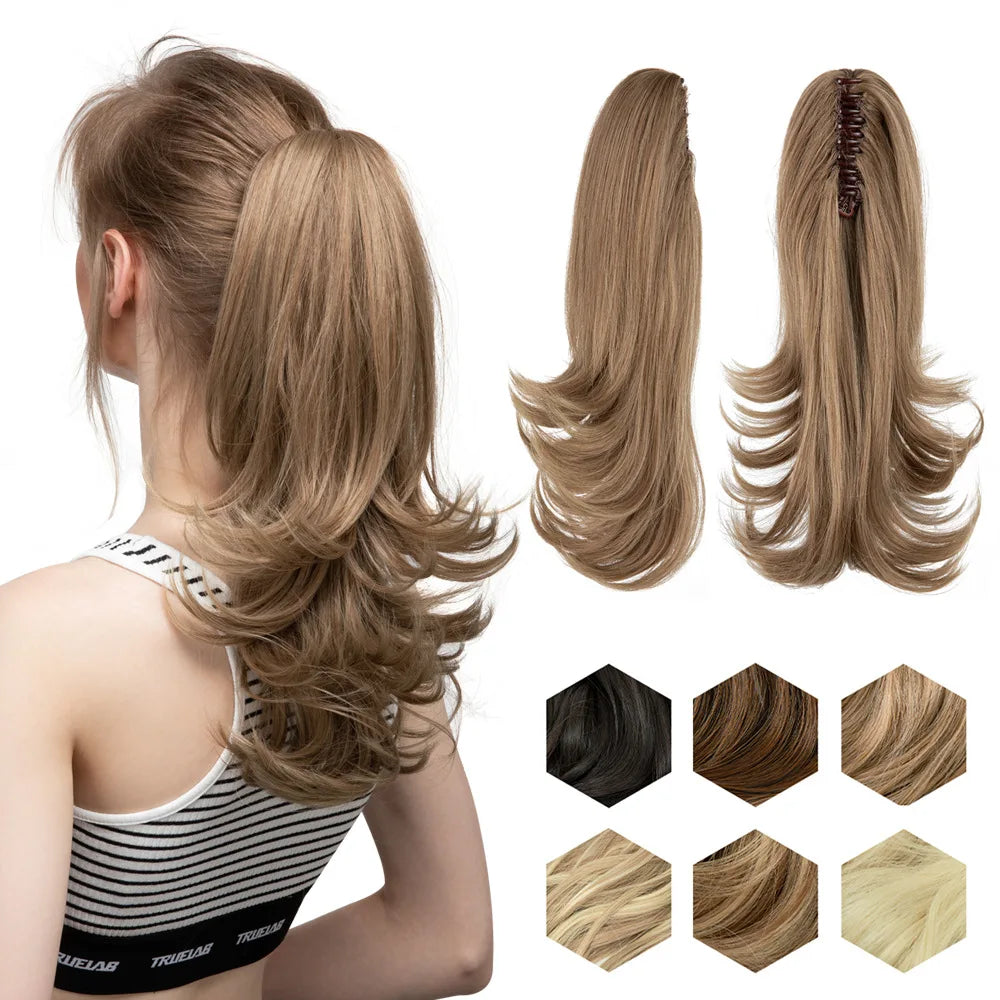 Loose Wavy Clip Ponytail