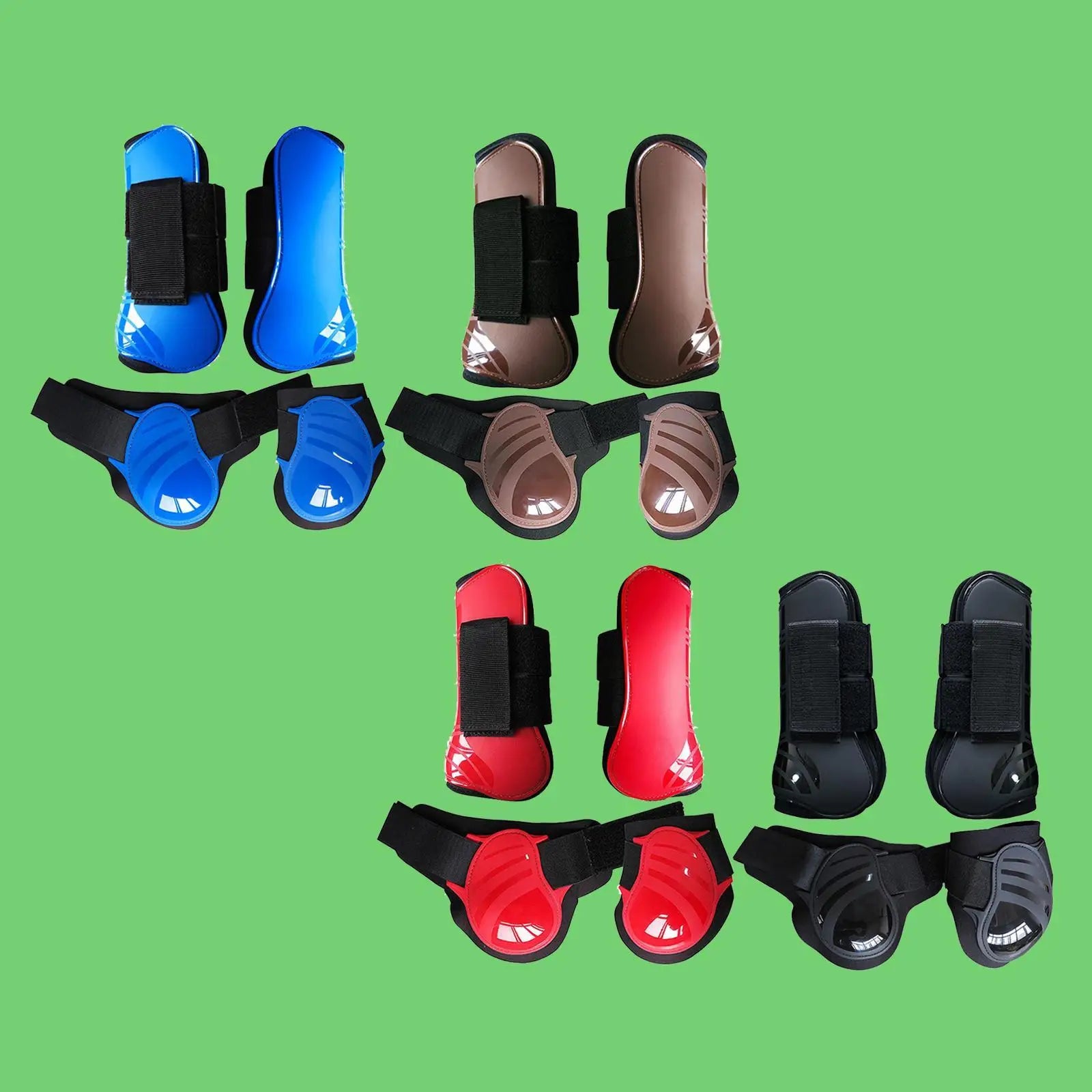Protège-tendons pour chevaux (lot de 4) Protection des jambes pour chevaux de saut d'obstacles