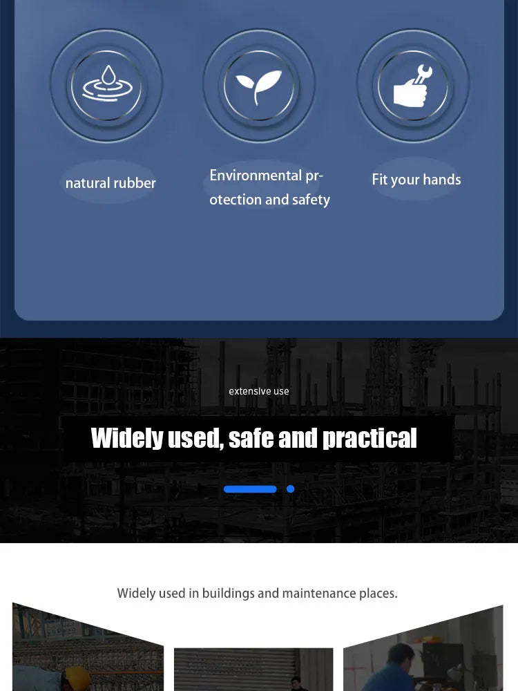 3 Pairs Of Non-slip Wear-resistant Breathable Nitrile Gloves Industrial Labor Building Construction Safety Non-slip Work Gloves