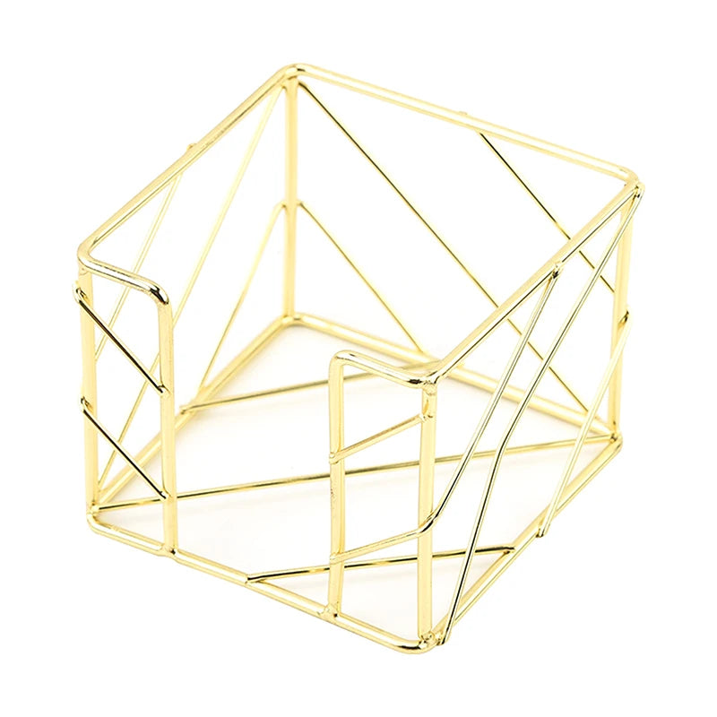 Sticky Note Holder Dispenser Notepad Holder Desk Storage Box Creative Hollow Out Pattern Sticky Notes Box Office Supplies