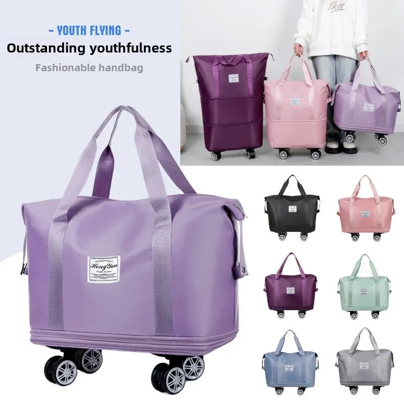 Bolsa de Viaje de Gran Capacidad de 3 Capas – Ruedas Universales y Lista para Aerolíneas