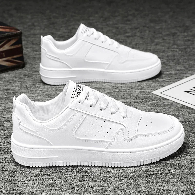 Men's Shoes PU Leather Women Fashionable Sneakers Comfortable Soft-soled Casual Shoes for Men