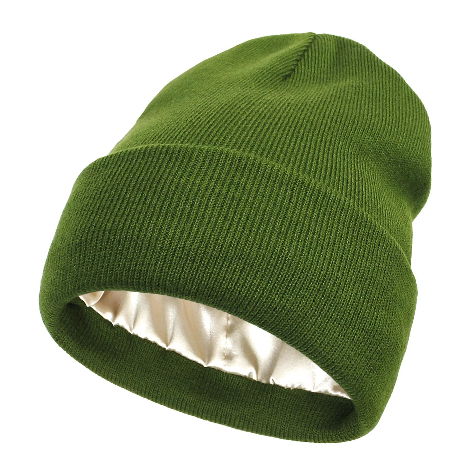 Knitted Hat For Women Silk Satin Lined Beanies Chunky Caps Warm Winter Women Men Bonnet Skullies Caps Male Female Balaclava Hats