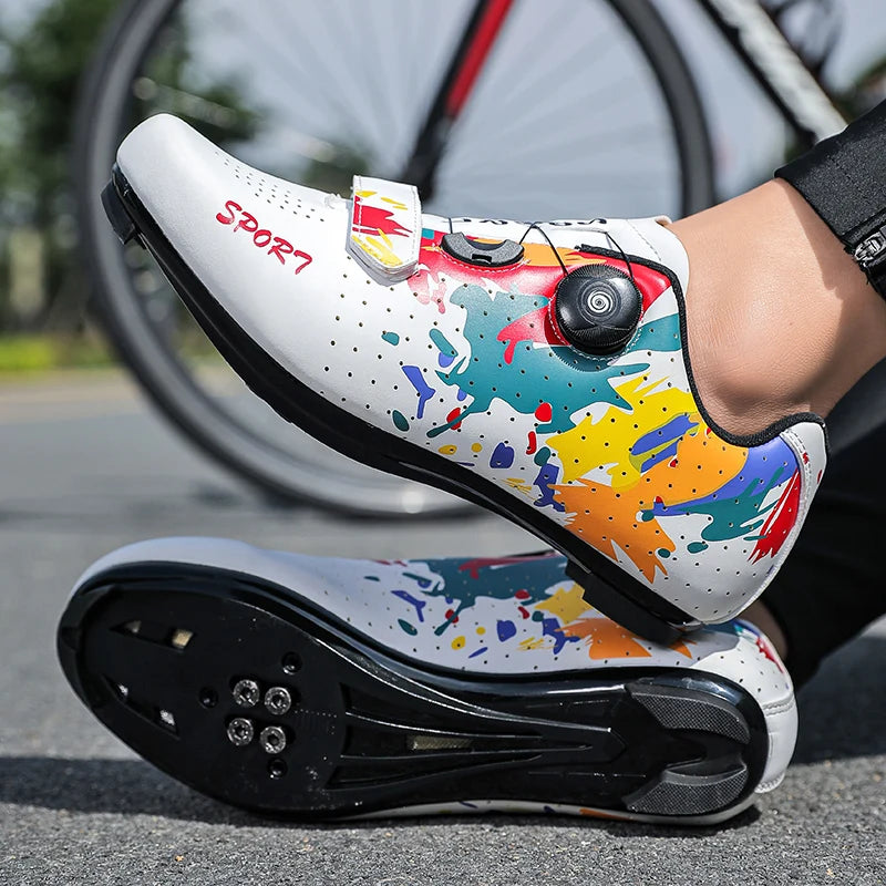 Cycling Sneaker Men Sport Road Bike Boots Flat Racing Speed Sneakers Bicycle Footwear Pedal Cycling Shoes