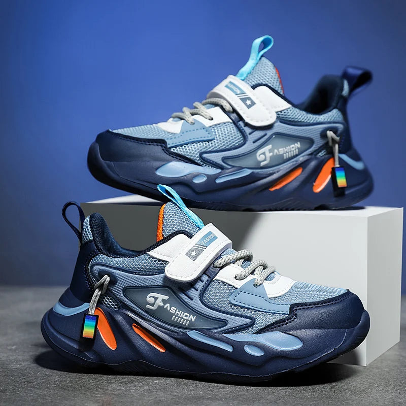 Zapatillas deportivas de malla para niños y niñas, transpirables y antideslizantes, para correr, caminar, zapatillas casuales infantiles