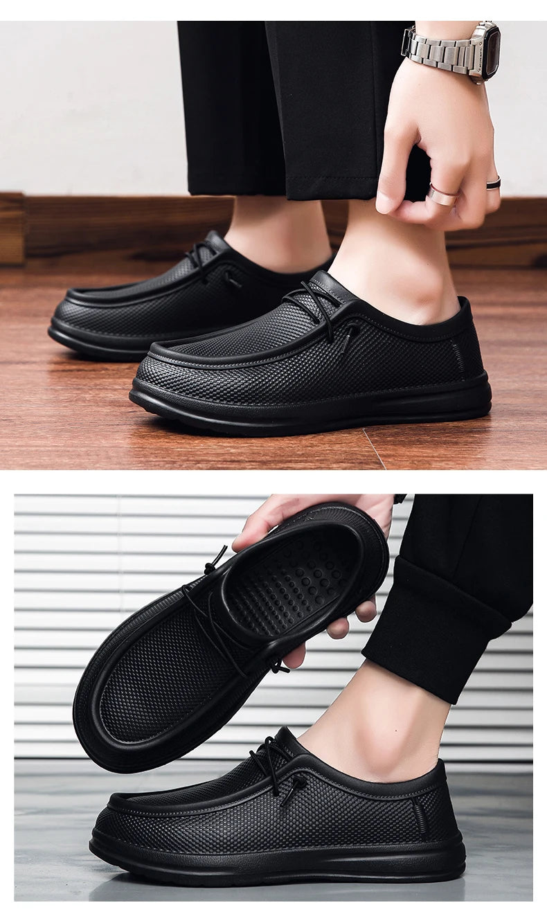 Men's Kitchen Working Shoes Non-slip Waterproof Chef Shoes  Fashion Men Casual Work Shoes Outdoor Water Shoes Plus Size 40-47