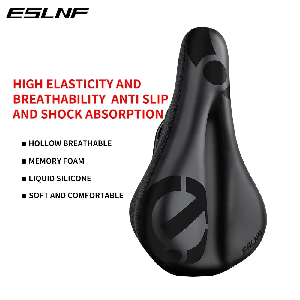 ESLNF Gel Soft Bike Anti-slip Waterproof Saddle Cover Cushion Padded Sport Bicycle Outdoor Shock Absorption Padded Seat Cover