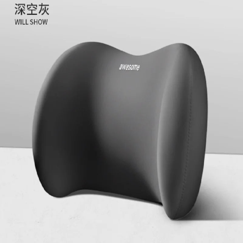 Memory Foam Car Neck Pillow & Lumbar Cushion Set, Ergonomic Backrest & Headrest Support for Driving Comfort, for Most Cars