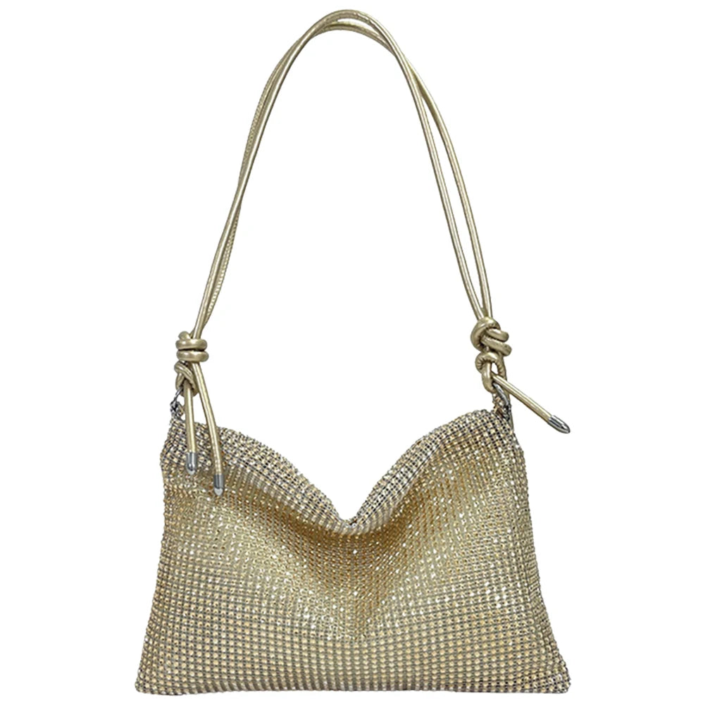 Bolso Bandolera Brillante para Mujer, Elegante Bolso de Hombro con Brillantina, Bolso de Mano con Cadena a la Moda, Bolso Tote para Damas, Chic Clutch de Noche para Bodas