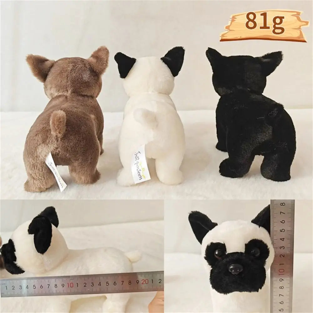 Children's Party Lifelike Animals French Bulldog Plush Stuffed Dogs Cuddly Dog Dog Stuffed Animal Simulation Soft Best Gift