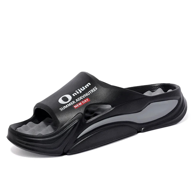 Summer Men's Massage Slippers Outdoor Sandals Beach Comfortable Indoor Slides Water Clogs Casual Shoes Men Women Home Slippers