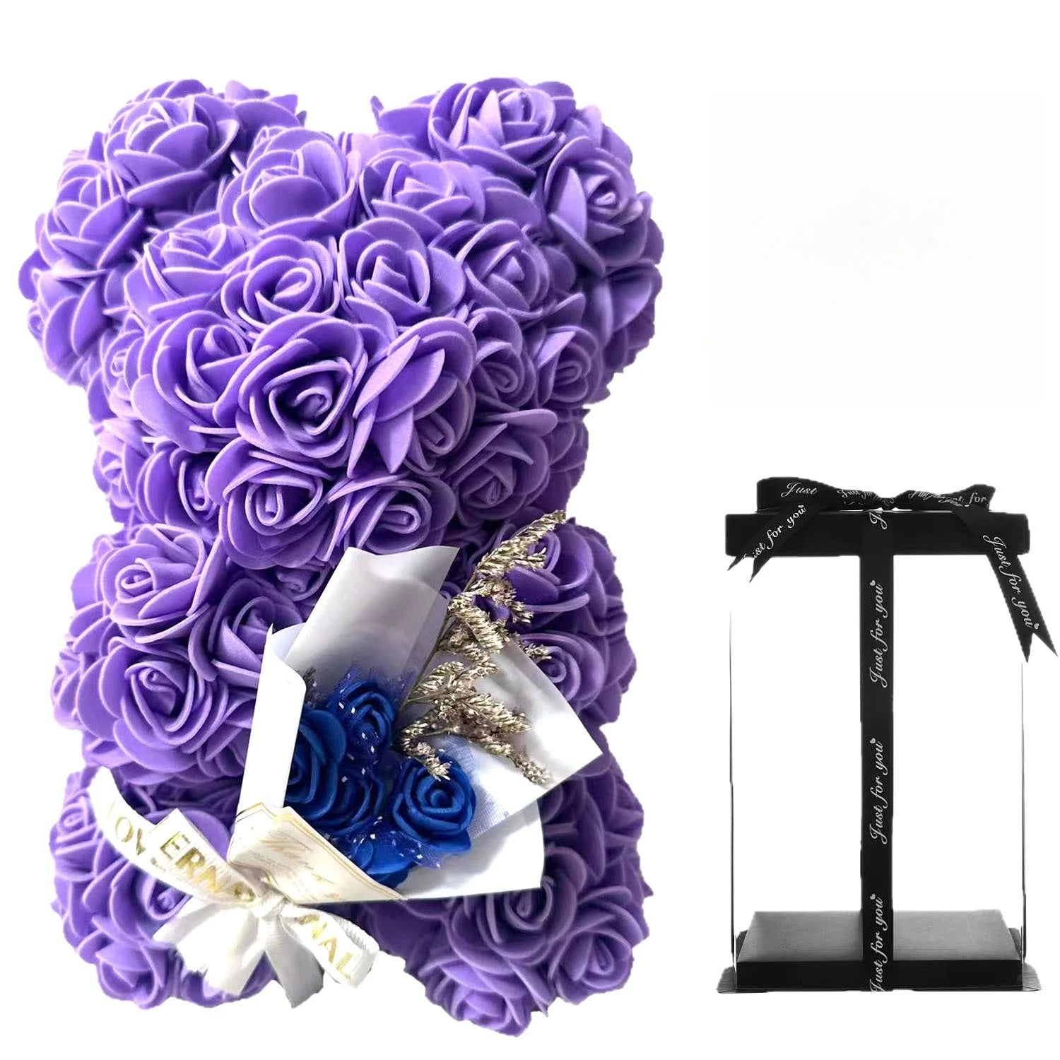 Oso de Rosas con Caja de Regalo