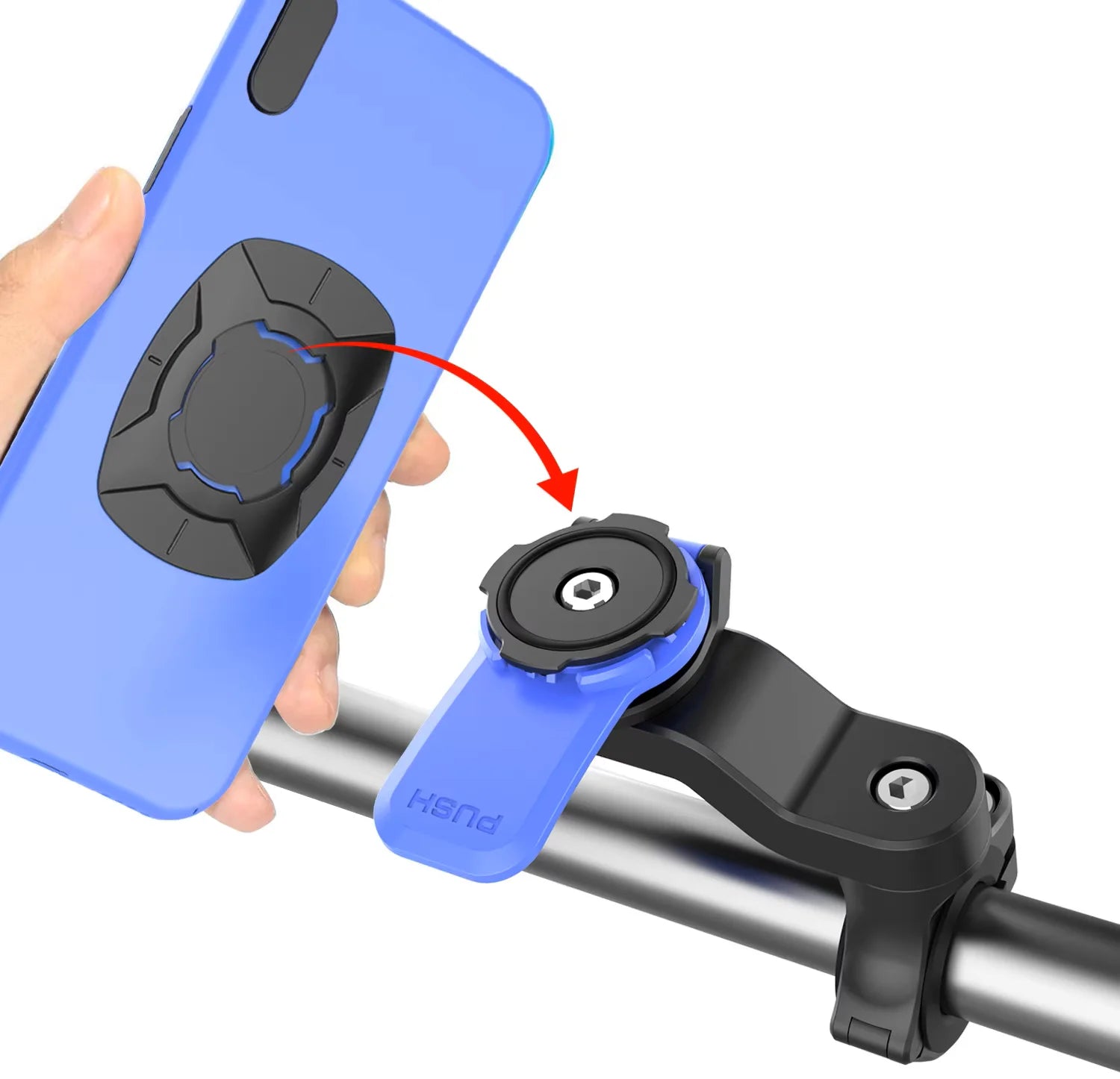Phone Holder Rearview For Motorcycle Handbar Mirror Mount Support Shock-resistant Bicycle Scooter Bike Security Quick Lock Stand