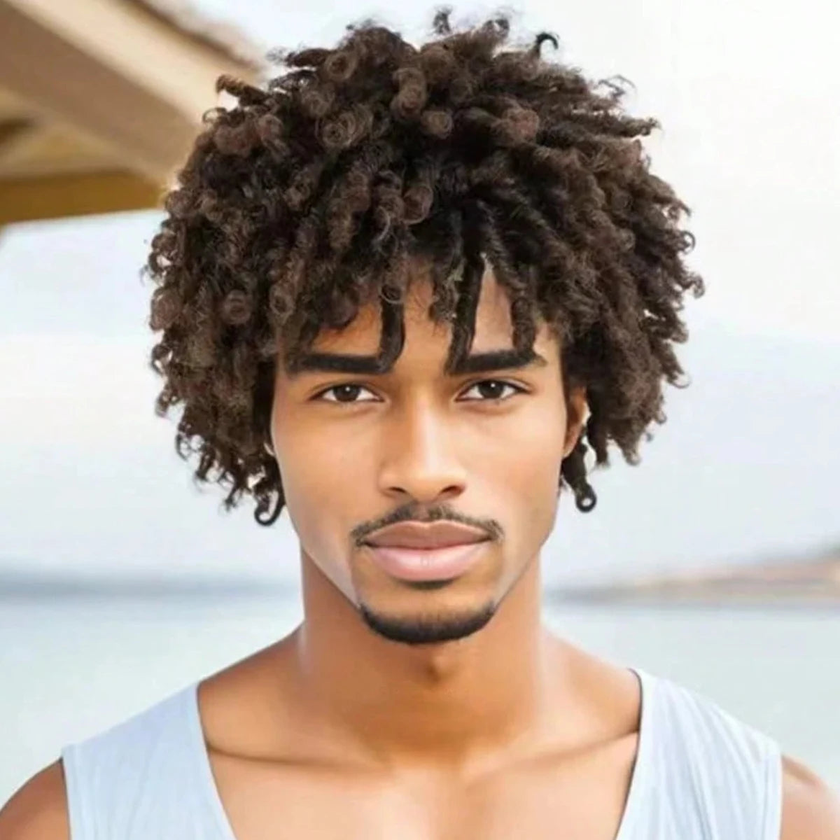 Dreadlock Wig Male Short Braided Wigs Dreads Men Guys Short Synthetic Afro Twist Faux Locs Braid Wig