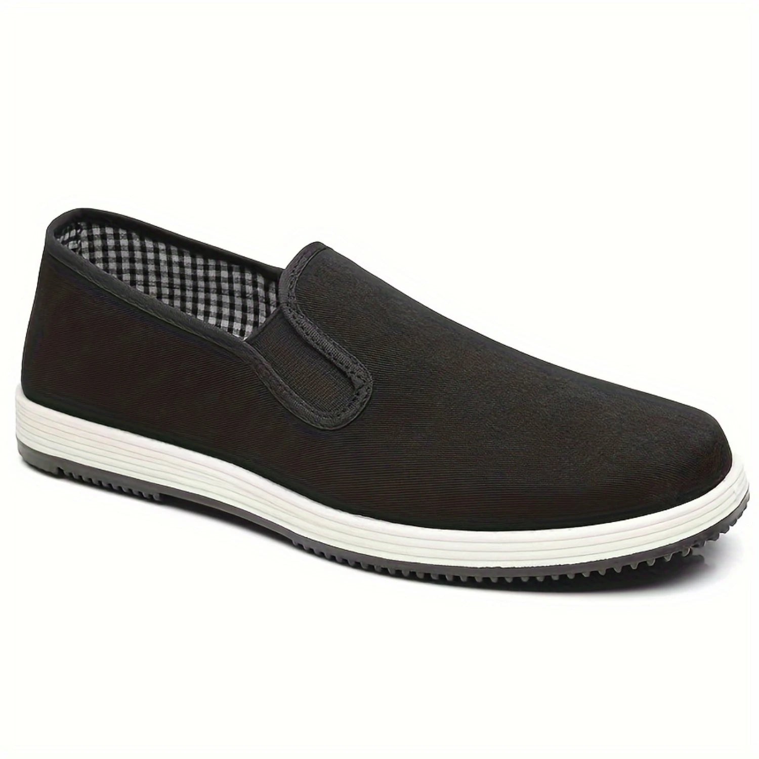 Mens Lightweight Canvas Slip-On Shoes - Breathable, Comfortable, and Flexible for Outdoor Walking, Driving, Martial Arts, Kung F