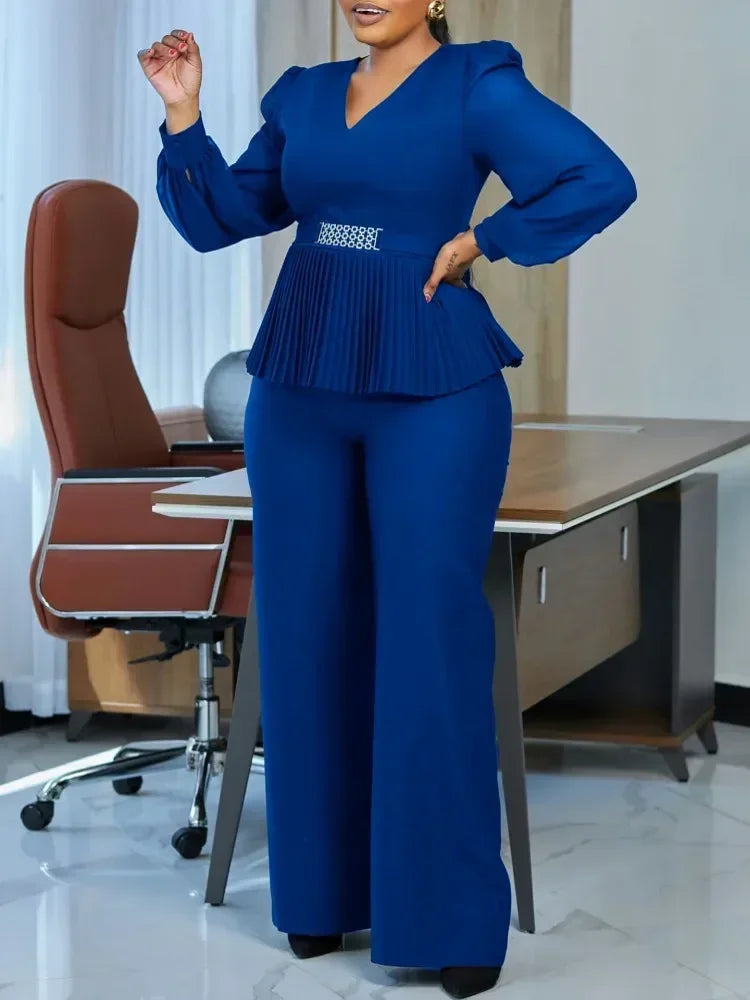 2 Piece Women Sets Dashiki African New Arrival Spring Autumn Matching Sets Two Pieces Sets Top And Pants Suits Outfits Clothing