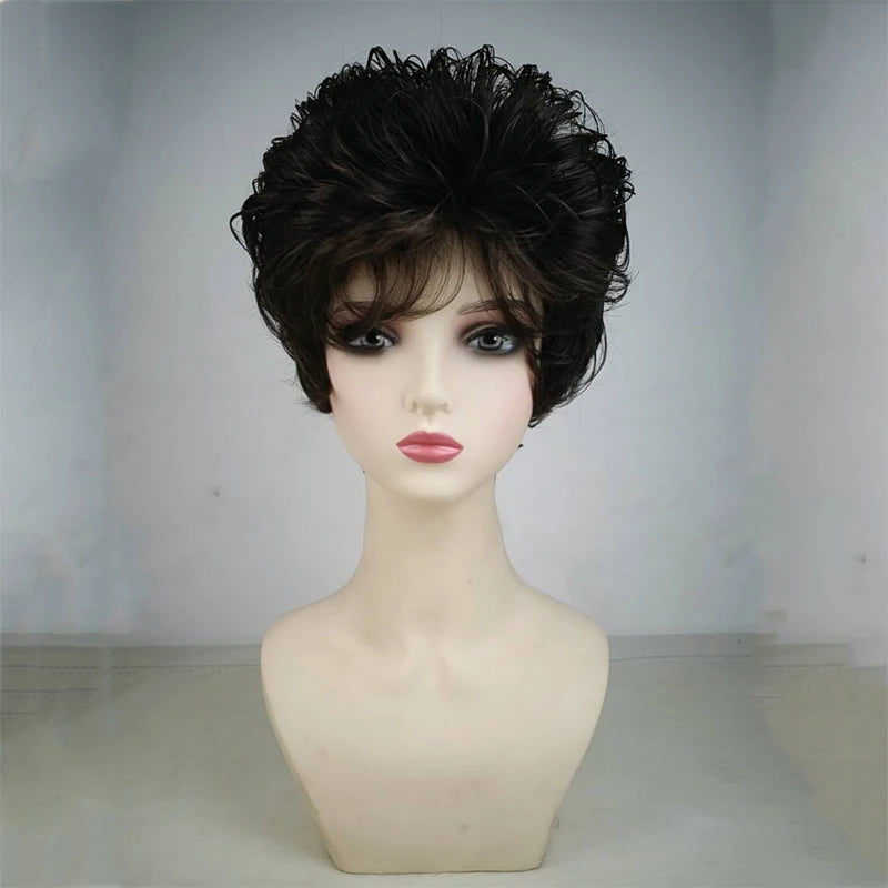 HAIRJOY Ladies Wig Short Fluffy Curly Heat-Resistant Synthetic Hair  Wig, Suitable for Parties, Parties and Daily Use