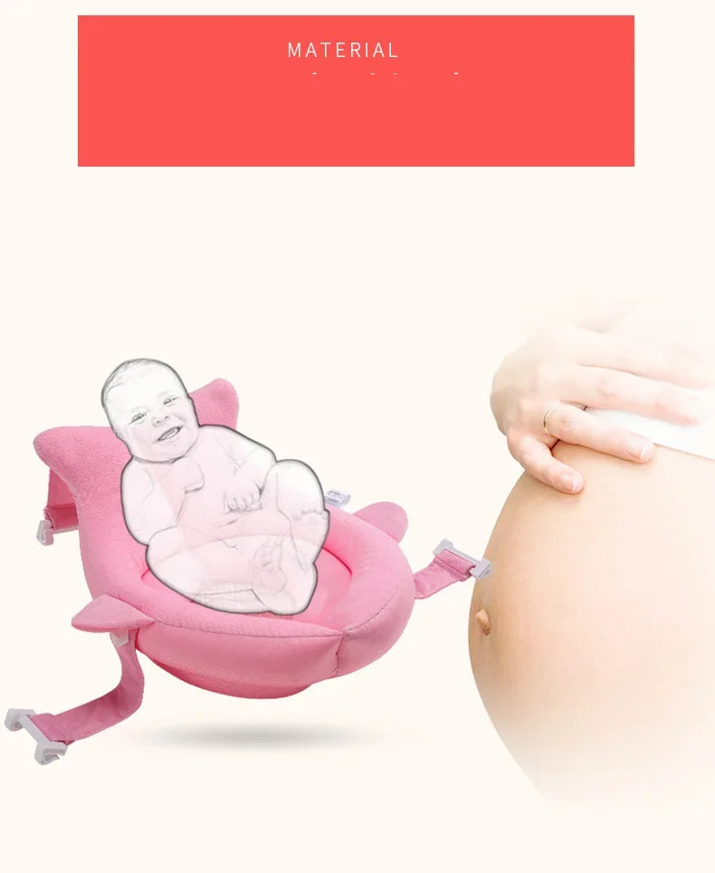 Cojín Flotante de Seguridad para Bebés Antideslizante para Bañera, Asiento de Baño Portátil, Almohadilla de Apoyo para Ducha
