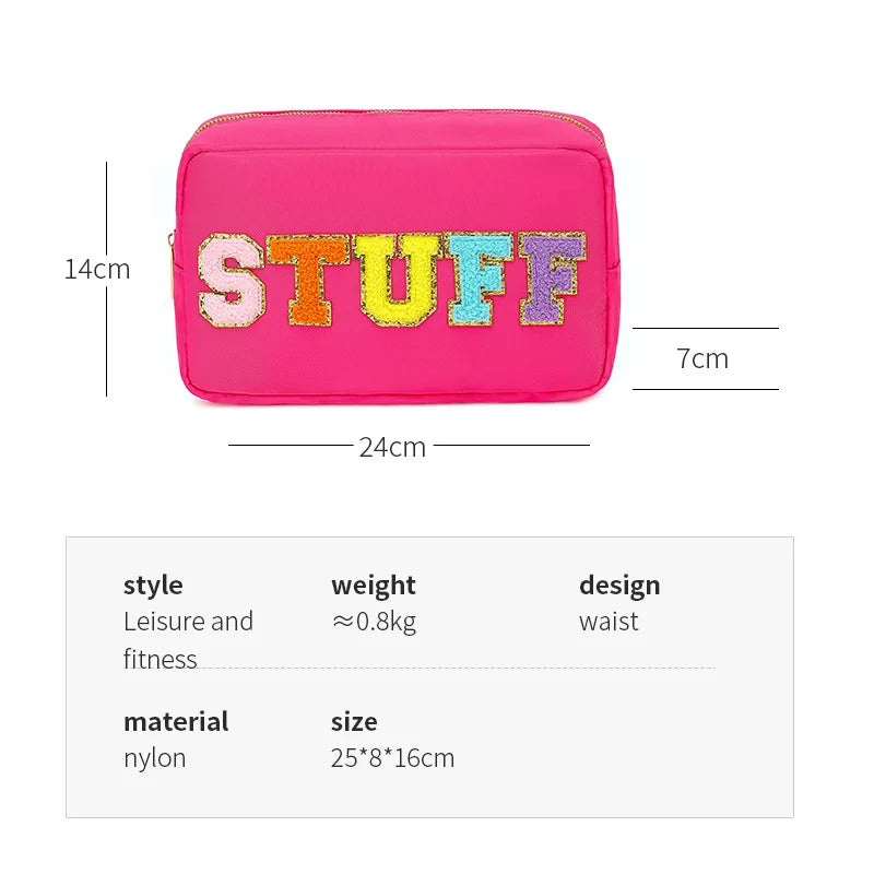 Makeup Bags Women Travel Cosmetic Bag Stuff Letter Toiletry Bag Organizer Waterproof Fashion Female Storage Make Up Cases Pouch