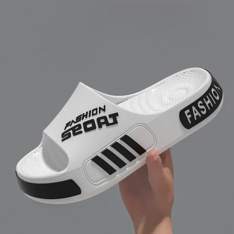 Pantuflas de lujo para hombre, pantuflas Eva de talla grande diseñadas profesionalmente, sandalias de pareja de estudiantes de moda, pantuflas antideslizantes para mujer para usar al aire libre en verano