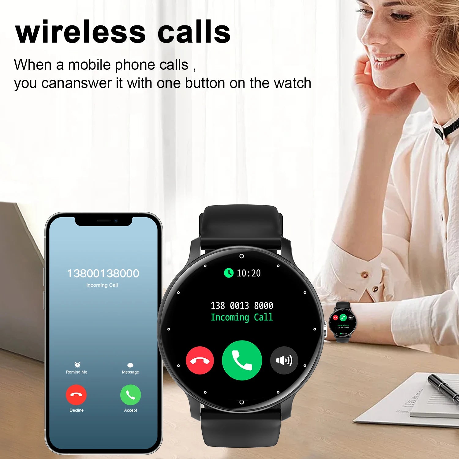 Montre connectée avec fonction d'appel