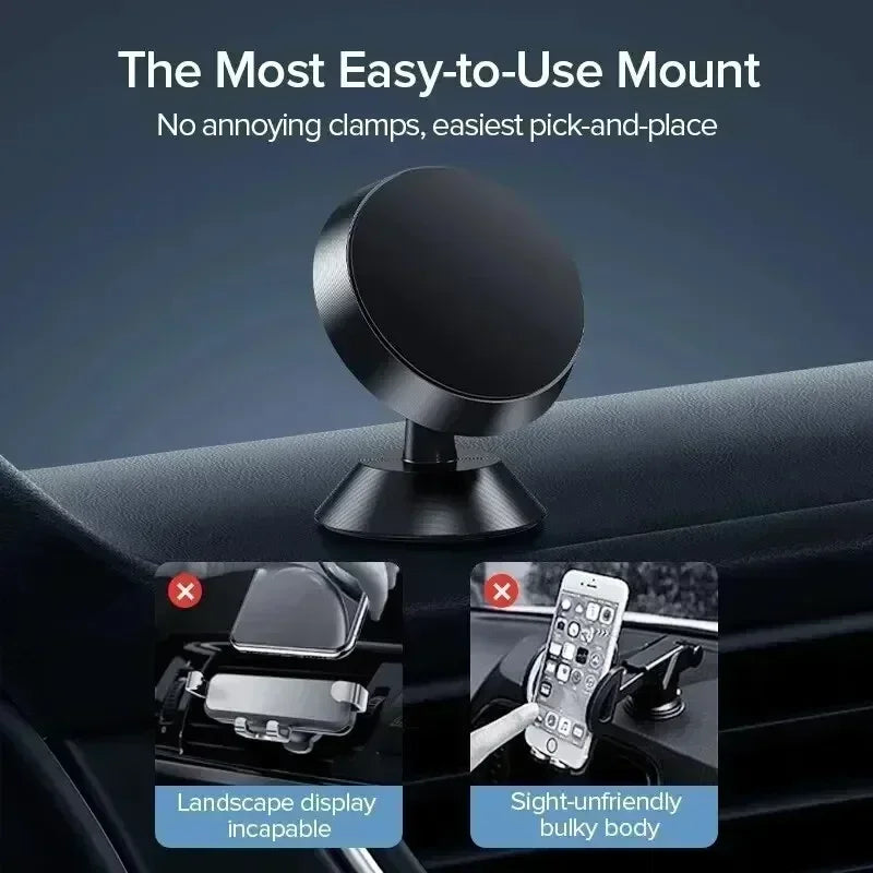 Support magnétique de téléphone portable pour voiture, support de tableau de bord pour smartphone, GPS, pour iPhone, Xiaomi, Samsung, LG