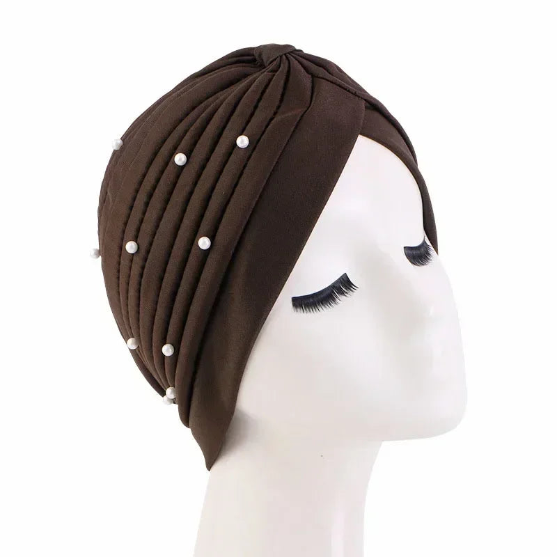 Sombrero turbante indio nuevo con nudo y lazo para mujer, hijab musulmán, pañuelo africano para la cabeza, gorro, gorro para pérdida de cabello, gorro de quimioterapia, pañuelos para la cabeza