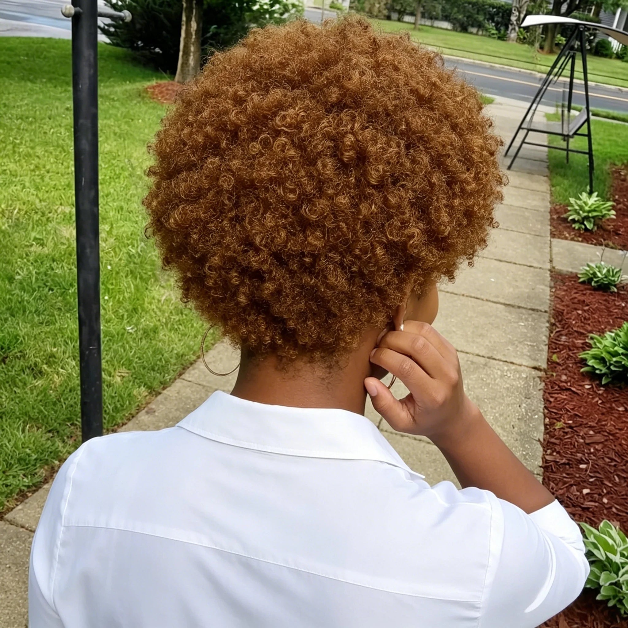 Brazilian Short Afro Human Hair Wig With Tiny Coil Curls Soft Wig Cap For Women Daily Full Machine Made Wigs