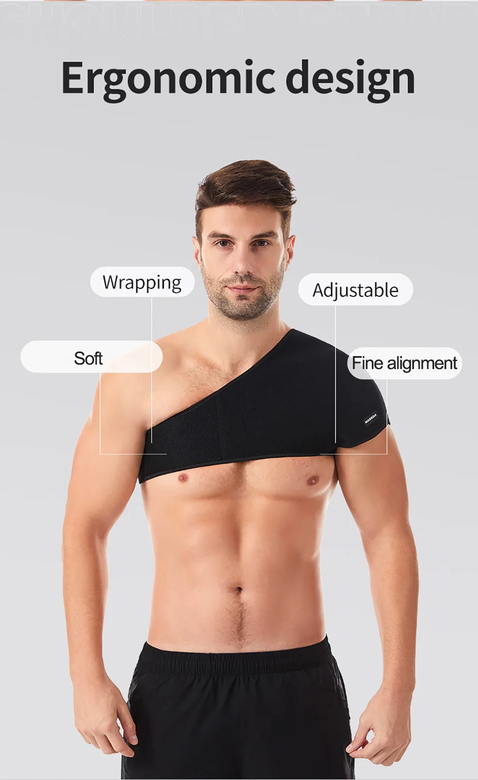 Sports Shoulder Pads Wide Adjustable Shoulder Guard Stretching Pressurized Protective Gear Fitness Outdoor Riding Weightlifting