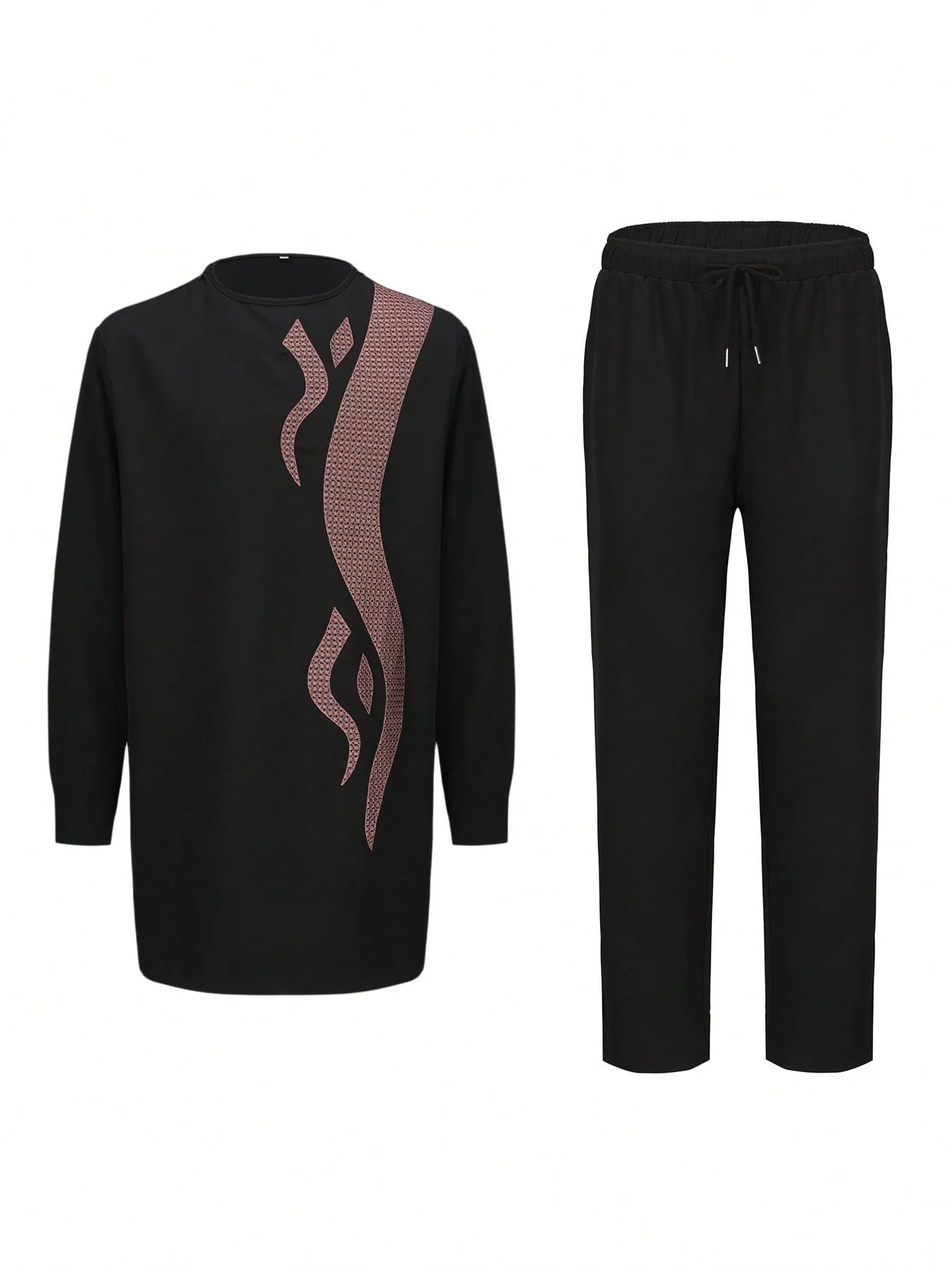Dashiki Ropa Africana para Hombre Verano Otoño Africano Manga Larga Cuello Redondo Top Pantalón Largo Conjuntos a Juego Trajes de Ropa Africana