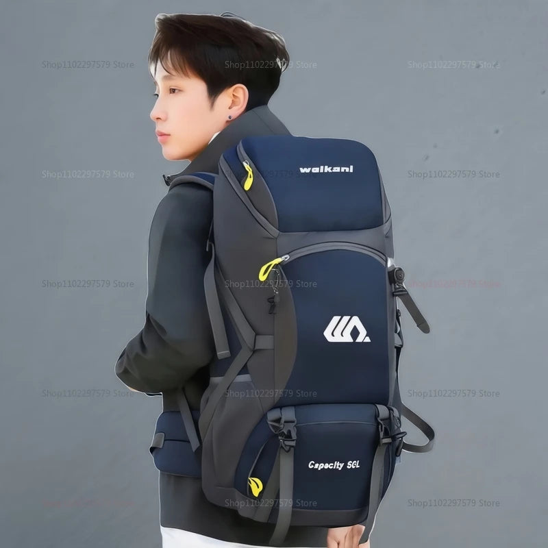 50 liter backpacking with waterproof outdoor gears large hiking backpack camping camping rock climbing hiking bag luggage hiking