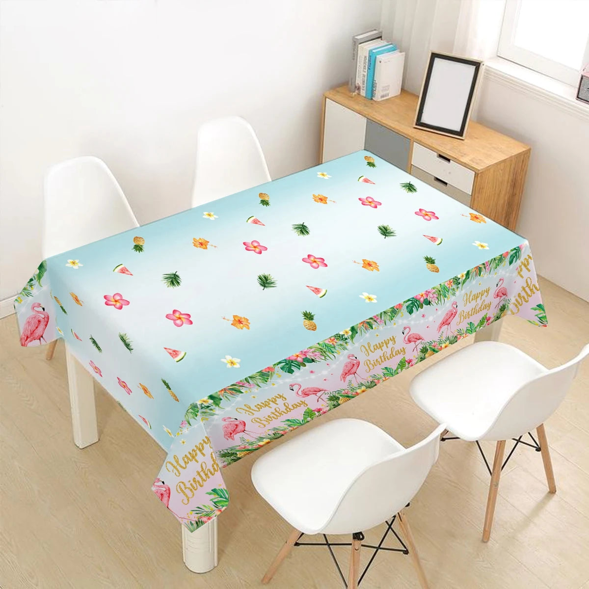 Hawaiian Garland Table Runner Hawaii Luau Tropical Party Decor Kids Favors Tableware ALOHA Summer Beach Birthday Party Supplies