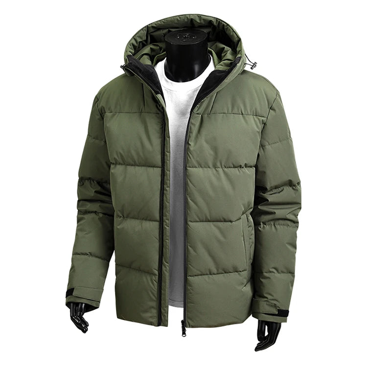 Men's Reversible Hooded Jacket  Winter Thermal Coat Waterproof Windproof Double Face Fleece Outerwear for Cold Weather  2025