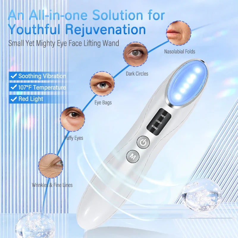 Eye massage introducer lightens dark circles eye bags eye pencil vibration heats IPL eye beauty device Laundry Insulin syringe
