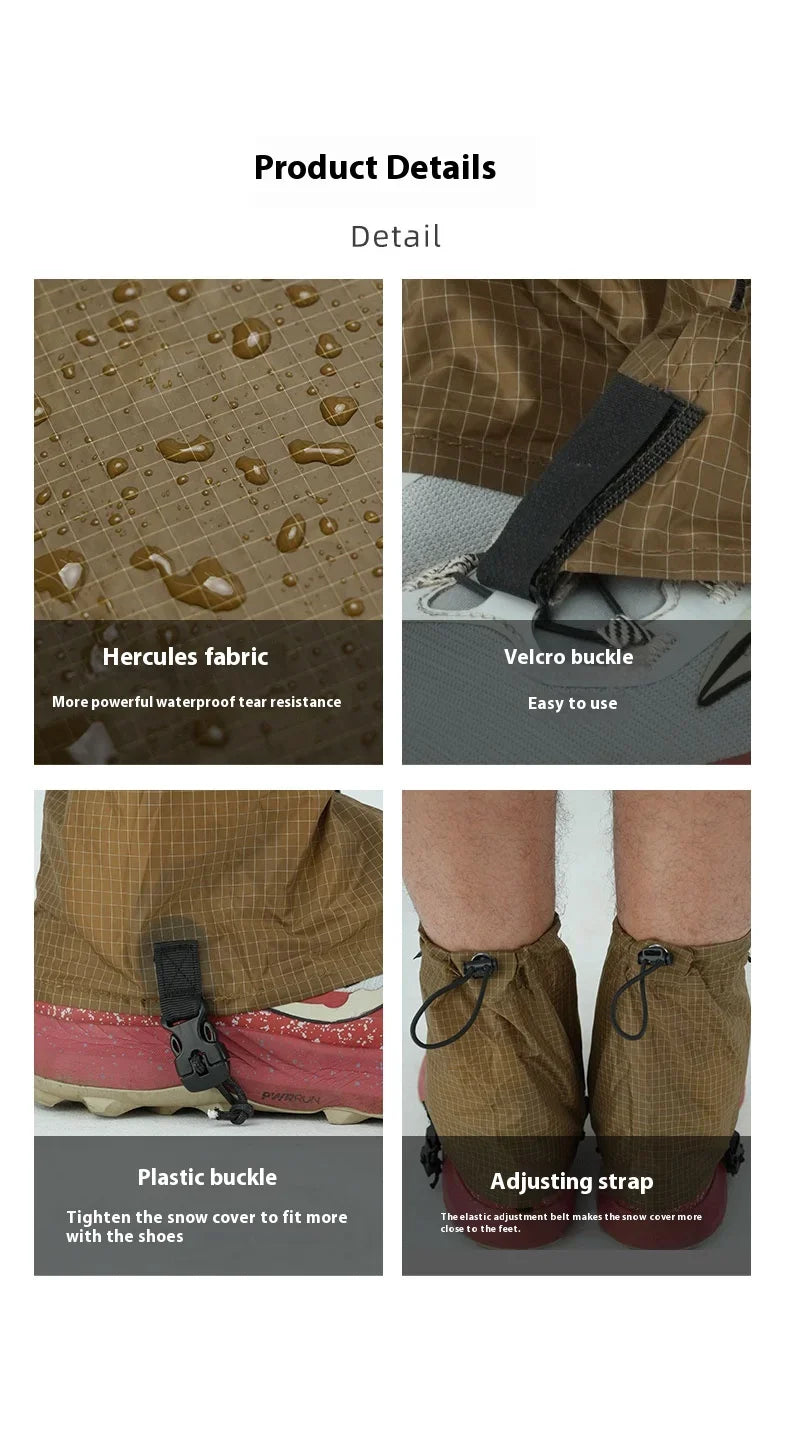 Polainas de senderismo y trekking 3F UL GEAR, polainas de montaña impermeables UHMWPE para camping, protección contra nieve y arena, fundas para zapatos, equipo