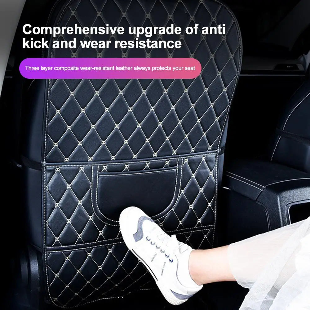 Almohadilla de respaldo de asiento de coche, asiento de seguridad, alfombrillas antipedales para niños, almohadilla de barro antipedales, accesorio de bolsa de almacenamiento interior