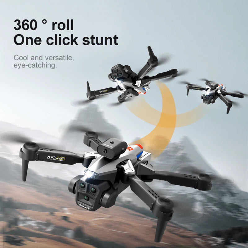 New Carbon Fiber Drone Triple HD Camera Aerial  OAS Remote Control Aircraft Optical Flow Quadcopter Kid Gifts