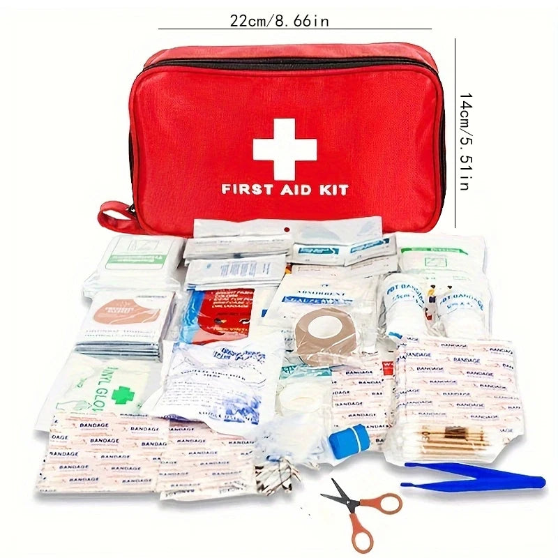 Botiquín de primeros auxilios multiusos, pequeño/grande: botiquín portátil para caza, senderismo, camping al aire libre, incluye material de emergencia