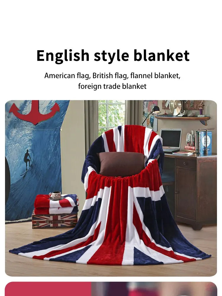 Bed Blankets-Warm and Plush Throw for Sofas, Sofas, Cars, and Travel-Machine-washed English Style Blankets