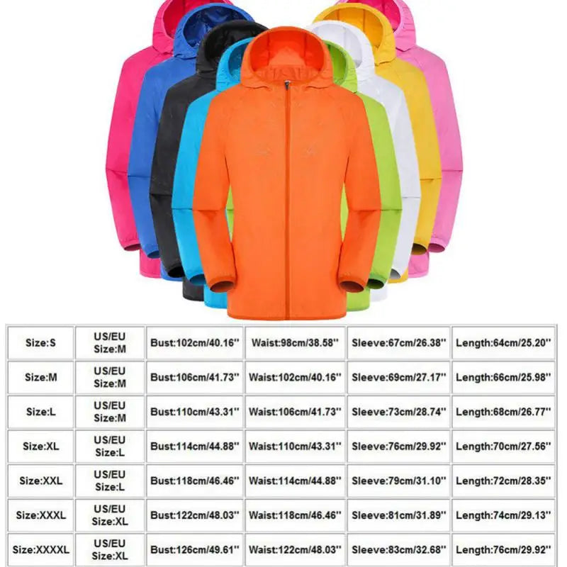 Ultralight Rainproof Windbreaker Jacket Breathable Waterproof Windproof Women Men Casual Camping Top Fishing Cycling Slim Coat