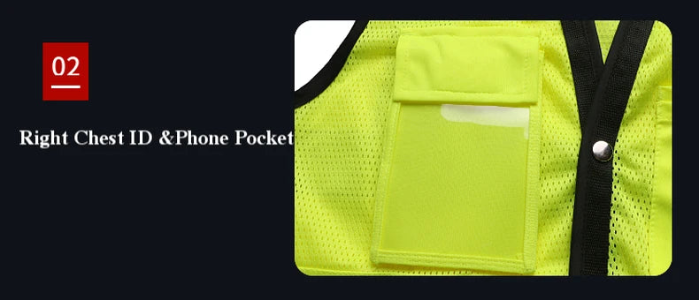 Workwear Vest With Customize Logo For Men Hi Vis Vest Jacket  Workwear Custom With Logo And Text