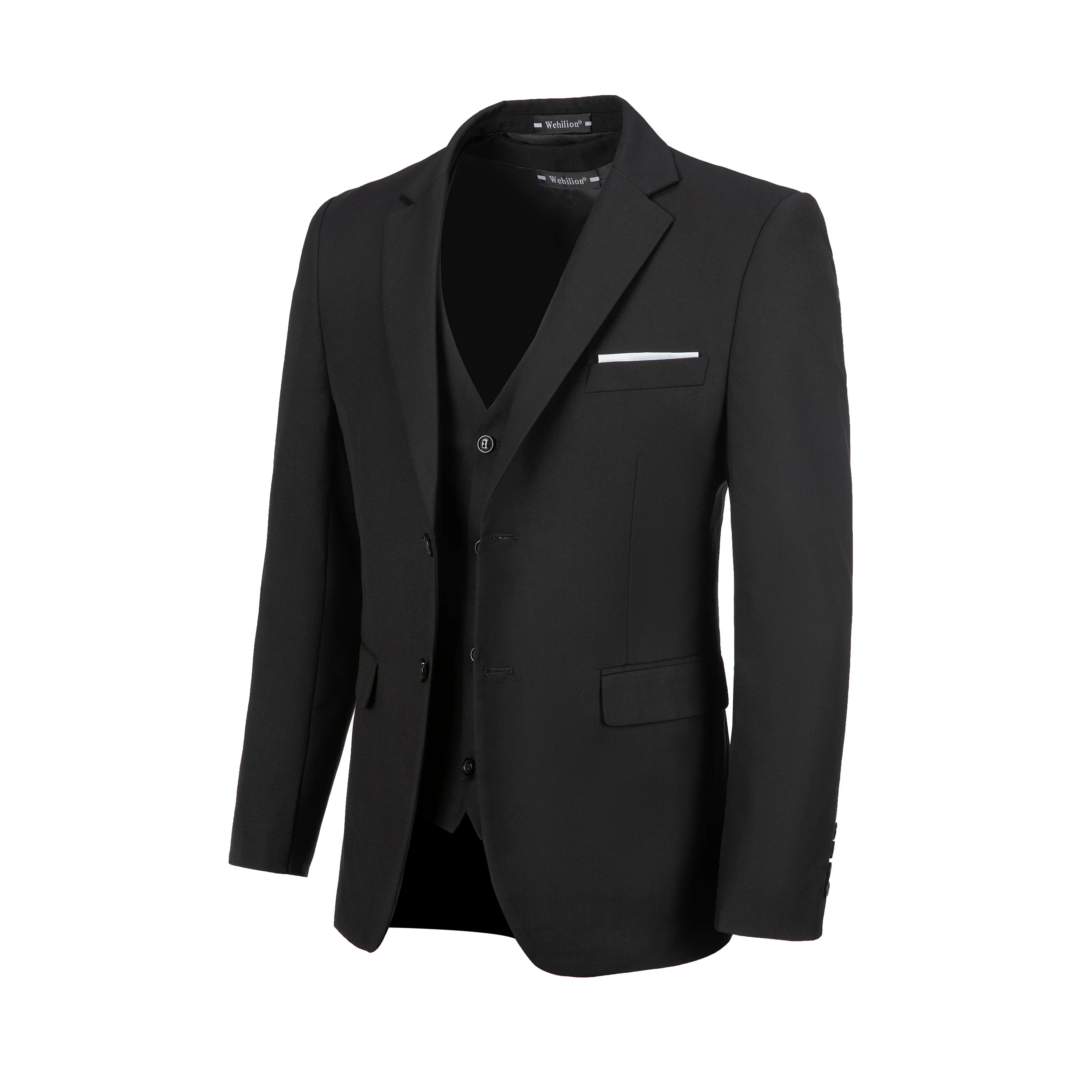 Men's 2-Piece Suits Classic Fit 2 Button Office Dress Suit Jacket Blazer and Pants