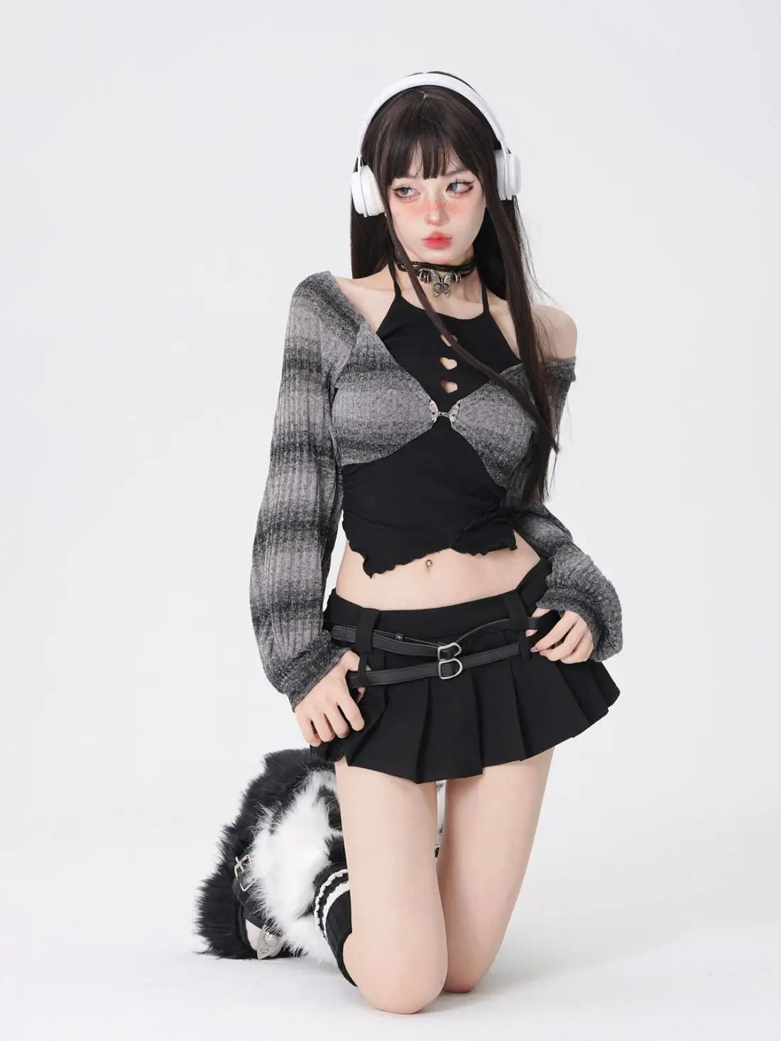 Spring Summer 2 Piece Skirt Set Women Y2k Crop Tops + Short Skirt Japanese Kawaii Fashion Suits Chic New in Elegant Dress