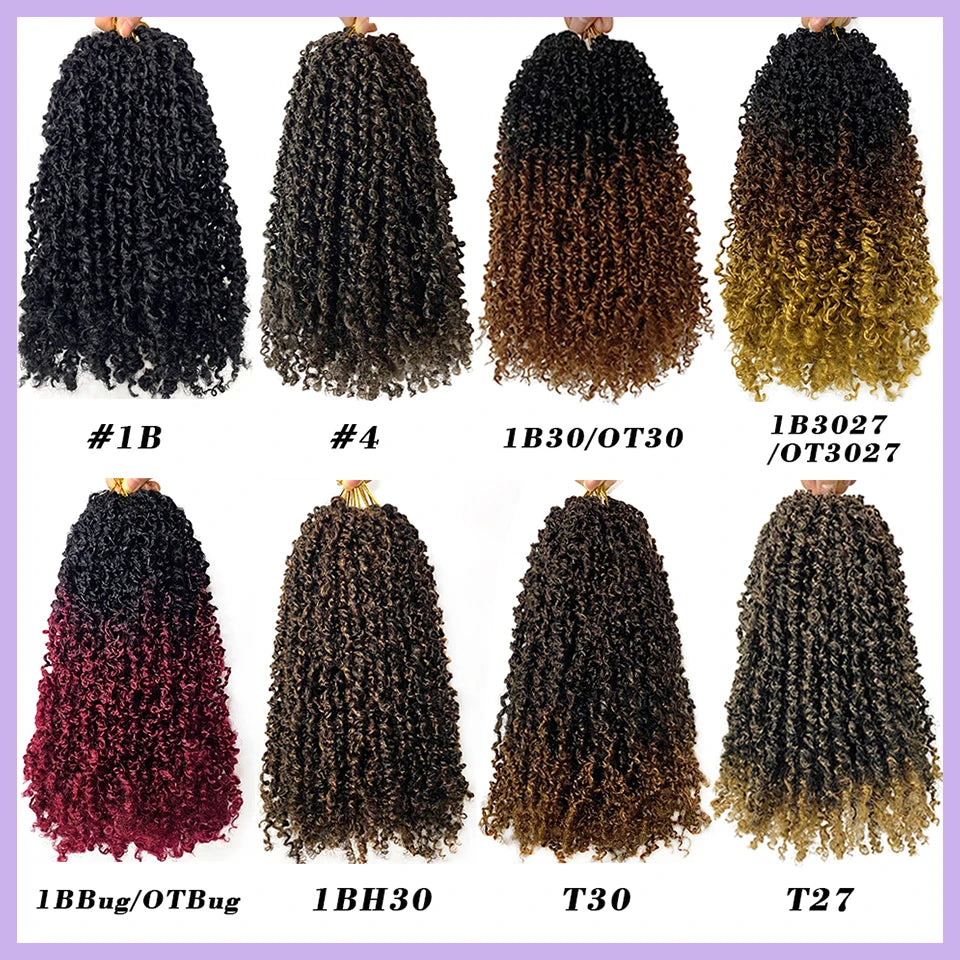 Jayfans 12 8 pulgadas Cabello de ganchillo Yanky Twist preenrollado Bohemian Passion Twist Spring Mini Twist Crochet Hair para mujeres y niñas negras
