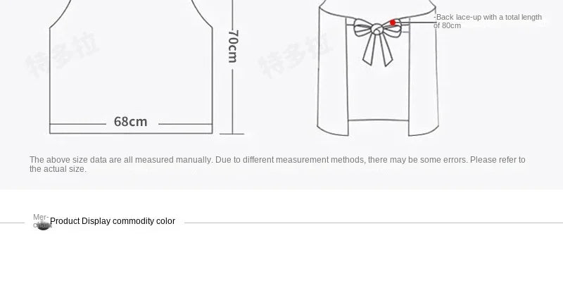 Tablier de cuisine tendance en lin à rayures pour restaurant, chef, serveur, taille réglable, pour le nettoyage de la maison et de la cuisine