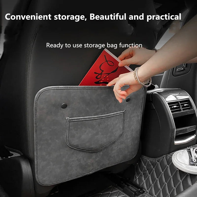 Car New Seat Back Logo Anti Kick Mat Accessories Autos Accesorios Rear Anti-kick Grinding Pads Car Accessories Interior