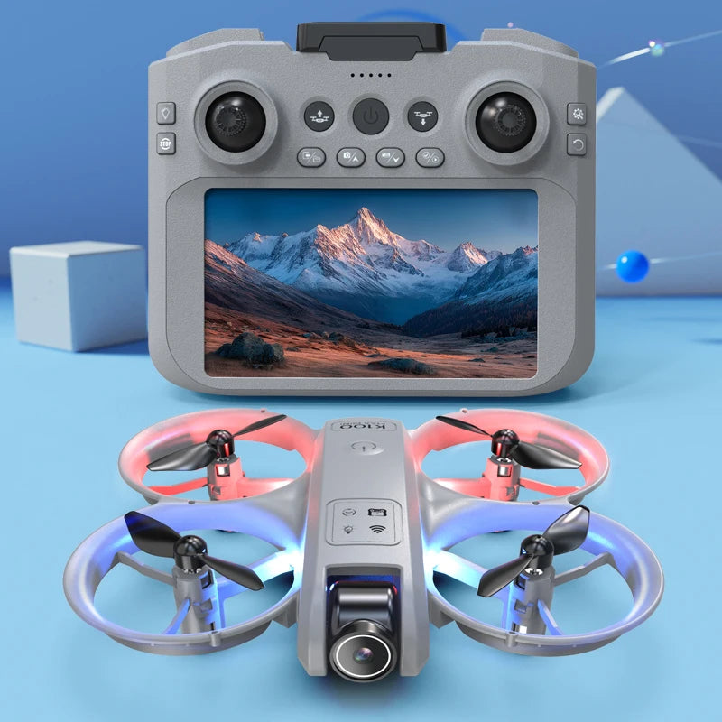 K100 MAX Mini Drone Professional 4K HD Dual Camera Fpv Screen Optical Flow Drone Toys Quadcopter Brushless Dron Toy Gift