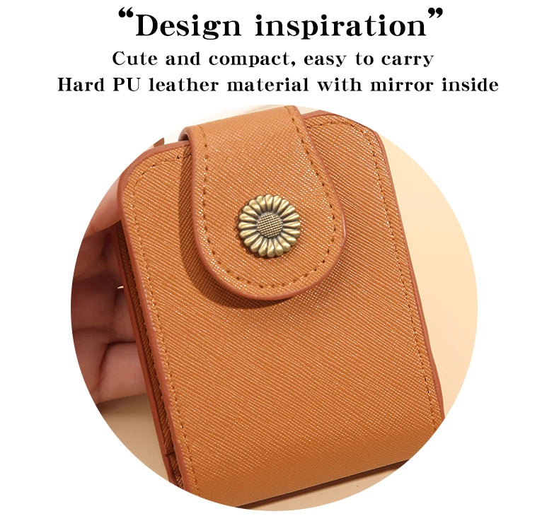 Makeup bag small women's portable makeup box with mirror mouth red envelope storage bag mini women's bag