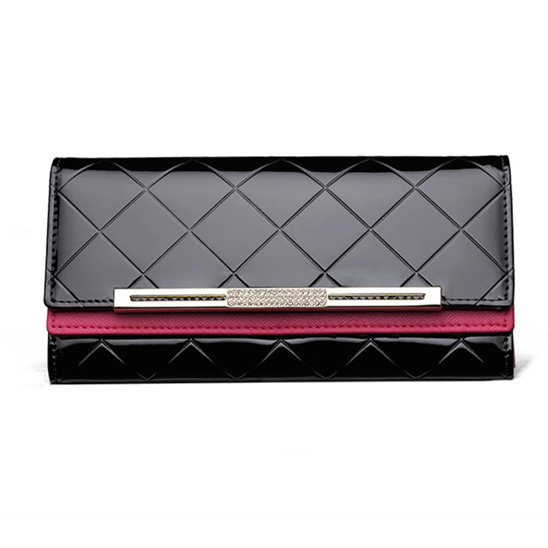 Cartera de cuero genuino de lujo para mujer