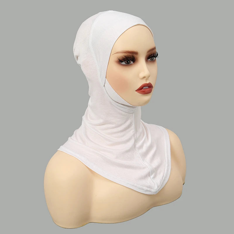 Hijabs musulmanes de gran venta, gorro interior de cobertura total para mujer, de algodón elástico, liso, underscarf, nuevo turbante de diadema interior